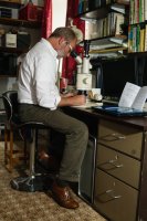 examining spraint samples