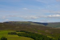 View across Middle Moor to Kinder plateau