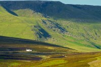 View across Middle Moor to Kinder plateau