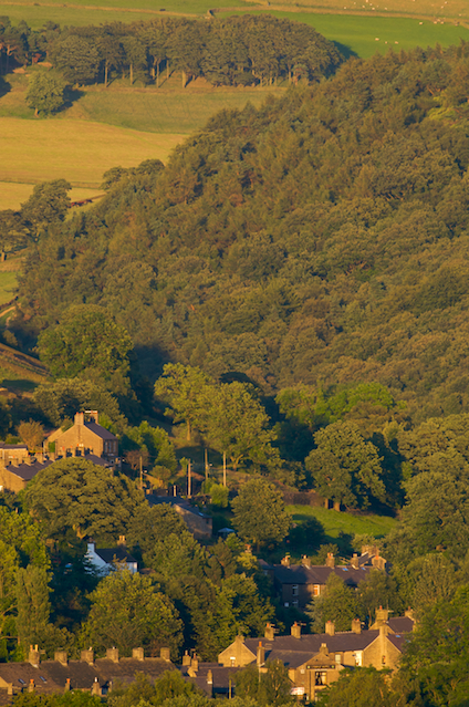  View across Hayfield village towards Elle Bank woods